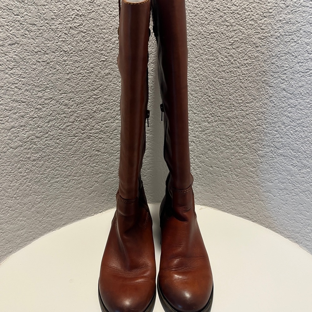 INC International Concepts Tan Leather Boots - Picture 2 of 12